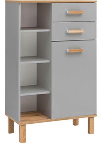 Kommode Schildmeyer "Padua", grau (platingrau, eichefarben landhaus), Sideboards, Kommode, F&uuml;&szlig;e aus Massivholz