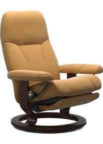 Relaxsessel stressless "Consul", gelb (honey paloma), B:85cm H:100cm T:77cm, Leder BATICK: BATICK ist ein leicht korrigiertes, durchgef&auml;rbtes und genarbtes M&ouml;belleder, bei dem die meisten Unebenheiten und Spuren in der Regel entfernt wurden.;Leder PALOMA: PALOMA ist ein durchgef&auml;rbtes Semianilin-M&ouml;belleder mit nat&uuml;rlicher Narbung.;ROHLEDER Stoff Q2 FARON: Ein fester zuverl&auml;ssiger Boucl&eacute; mit einem 