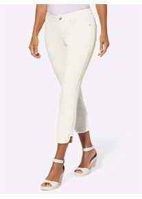 7/8-Jeans Inspirationen, Damen, Gr. 48, Normalgr&ouml;&szlig;en, beige (ecru), 96% Baumwolle, 4% Elasthan, unifarben, 7/8-L&auml;nge, Jeans 7/8-Jeans