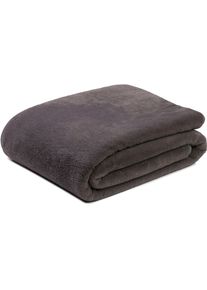 G&ouml;zze Wohndecke G&Ouml;ZZE "Merino Wendewohndecke", grau (anthrazit), B:150cm L:200cm, Polyester, Wohndecken, Wohndecke, kuschelig weich