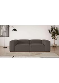 Big-Sofa OTTO HOME "XL HAILY Modularsofa extra tief, Sitztiefe 100 cm", braun, B:260cm H:72cm T:130cm, 100% Polyester, Sofas, Big-Sofa, als Modul oder separat verwendbar, f&uuml;r individuelle Zusammenstellung