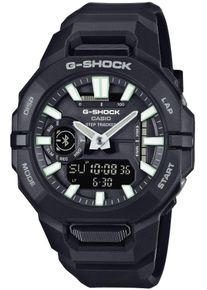 Smartwatch Casio G-SHOCK, schwarz (schwarz, schwarz), Smartwatches, Herren, Smartwatch, Armbanduhr, Herrenuhr, Stoppfunkt., Lifelog Funktion,Hand Moving Funk.