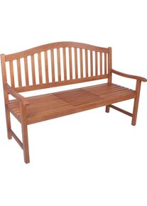 Gartenbank Garden Pleasure "PHUKET", braun (braun, holzoptik), B:150cm H:105cm T:63cm, Holz, Sitzb&auml;nke, Gartenbank, mit hochklappbarem Tisch, BxTxH: 150x63x105 cm
