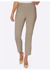 Webhose Classic Basics, Damen, Gr. 22, Kurzgr&ouml;&szlig;en, beige, 72% Viskose, 25% Polyamid, 3% Elasthan, unifarben, lang, Hosen Webhose