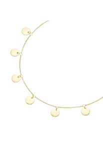 Collier Smart Jewel "Collier Pl&auml;ttchen, Silber 925", gold, Halsketten, Damen, Silber 925 (Sterlingsilber), Collier