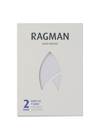 T-Shirt RAGMAN "Set:", Herren, Gr. L, wei&szlig;, Jersey, Baumwolle, slim fit, Shirts T-Shirt