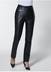 Lederhose CREATION L PREMIUM, Damen, Gr. 42, Normalgr&ouml;&szlig;en, schwarz, 100% Lammnappaleder, unifarben, lang, Hosen Lederhose