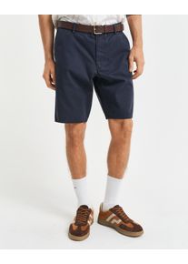 Chinoshorts Gant "Relaxed Fit Chinoshorts", Herren, Gr. 38, N-Gr, blau (marine), Web, Obermaterial: 100% Baumwolle, relaxed fit kniefrei, Hosen Chinoshorts