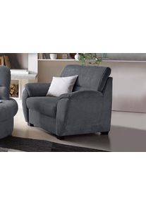 Sit & More Sessel SIT & MORE "Pandora", grau (dunkelgrau), B:103cm H:91cm T:90cm, Luxus-Microfaser ALTARA NUBUCK (100% Polyester);Luxus-Microfaser (100% Polyester);Luxus-Microfaser ALTARA NUBUCK (100% Polyester), Sessel, Sessel