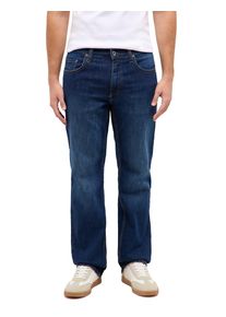 Straight-Jeans Mustang "Herren Style Big Sur Straight", Herren, Gr. 33, L&auml;nge 34, blau (882 dunkelblau), Denim/Jeans, 99% Baumwolle, 1% Elasthan, straight fit, Jeans Straight-Jeans