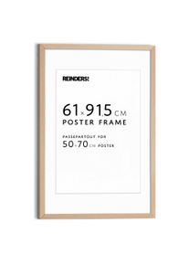Bilderrahmen Reinders "Bilderrahmen Poster 61x91,5 oder 50x70", buche, B:64,5cm H:95cm T:2cm, Bilderrahmen, Bilderrahmen, Wohnzimmer - Buche - MDF - 64,5x95 cm