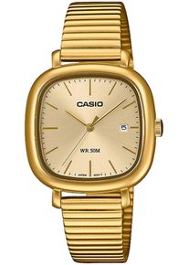 Quarzuhr, gold (goldfarben, gelbgoldfarben, gelbgoldfarben), CASIO TIMELESS COLLECTION, Armbanduhren, Damen, goldfarben, Quarzuhr, Armbanduhr, Damenuhr, Herrenuhr, Edelstahlarmband, analog, Tag