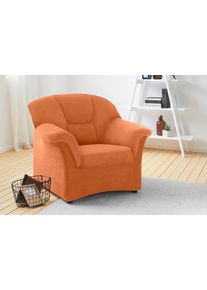Sessel DOMO collection "Sarafina zeitlos und elegant, bequem", orange (terrakotta), B:102cm H:83cm T:81cm, Luxus-Microfaser (92% Polyester, 8% Nylon);Microfaser PRIMABELLE (100% Polyester);Microfaser PRIMABELLE (100% Polyester) / Struktur (90% Polyester; 10% Polyacryl), Sessel, Sessel, wahlweise mit Federkern