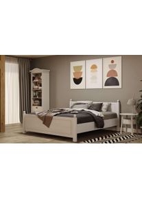Massivholzbett OTTO HOME "Mila, hohe Belastbarkeit Jugendbett, FSC zertifiziertes Massivholz", wei&szlig;, B:180cm H:86cm L:212cm, Betten, Massivholzbett, aus massiver Kiefer, inklusive Lattenrost