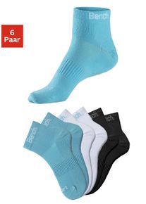 Sportsocken Bench., Herren, Gr. 39-42, bunt (2x t&uuml;rkis, 2x wei&szlig;, 2x schwarz), Baumwollmischung, unifarben, elastisch, Socken Sportsocken, mit antibakterieller Feuchtigkeitsregulierung, Topseller