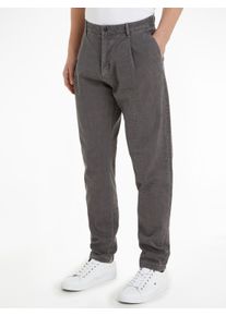Chinohose Tommy Hilfiger "CHINO CHELSEA 1PLT DOBBY YD GMD", Herren, Gr. 31, L&auml;nge 34, grau (hydrogen grau), Web, Obermaterial: 97% Baumwolle, 3% Elasthan, l&auml;ssig geschnitten kn&ouml;chellang, Hosen Chinohose