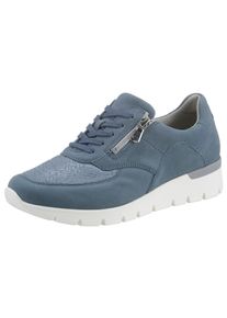 Waldl&auml;ufer Schn&uuml;rschuh WALDL&Auml;UFER "K-RAMONA-Soft", Damen, Gr. 8,5 (42,5), blau (jeansblau), Nubukleder, Textil, Schuhe Schn&uuml;rschuh, Freizeitschuh, Halbschuh mit Orthotritt-Ausr&uuml;stung, K-Weite