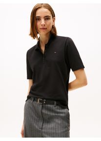 Poloshirt Tommy Hilfiger "Regular Fit Pique Premium Polo", Damen, Gr. M (38), schwarz, Piqu&eacute;, Obermaterial: 96% Baumwolle, 4% Elasthan, unifarben, regular fit h&uuml;ftlang, Rundhals, abgesteppt, Shirts Poloshirt, Baumwollmischung, regular fit