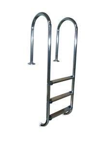 Poolleiter Weka, silberfarben, H:175cm, Edelstahl, Leitern, Poolleiter, H&ouml;he: 175 cm