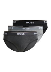 Slip BOSS, Herren, Gr. XXL (56), grau (hellgrau), Jersey, Obermaterial: 95% Baumwolle, 5% Elasthan, Unterhosen Slip, mit Logo Webbund