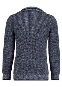 Rundhalspullover Ragman, Herren, Gr. 58, blau, melange, 171, Strick, 100% Baumwolle, Pullover Rundhalspullover