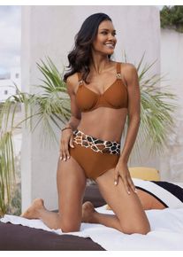 B&uuml;gel-Bikini-Top feel good, Damen, Gr. 52, Cup B, braun (cognac), Elasthan, Polyamid, Bikini-Oberteile B&uuml;gel-Bikini-Top