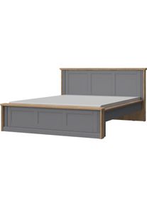 Bettgestell OTTO HOME "Tara", grau (graphite matt, pacific walnut, graphite matt, pacific walnut, graphite matt, pacific walnut), B:181cm H:100cm L:222cm, Betten, Bettgestell, Liegefl&auml;che 160x200 cm