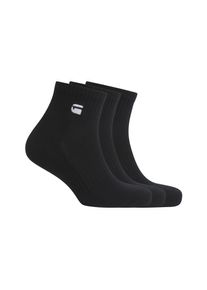 G-Star Raw Kurzsocken G-STAR "WICK, 3 PACK ANKLE SPORTS SOCKS", Herren, Gr. 44-47, schwarz, Baumwollmischung, unifarben, elastisch, Socken Kurzsocken, mit Logostickerei