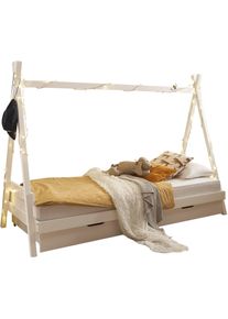Bettgestell Begabino "Sora", wei&szlig;, B:95cm H:154cm L:213cm, Betten, Bettgestell