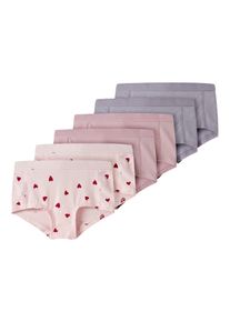 Hipster name it "NKFHIPSTER 6P BUTTERCREAM FLORAL NOOS", M&auml;dchen, Gr. 116, 6 Stk., ballerina, Jersey, Obermaterial: 95% Baumwolle, 5% Elasthan, bedruckt, unifarben, eng, Unterhosen Hipster