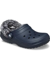 Hausschuh Crocs "Unisex Classic Fleece Lined Clog", Damen, Gr. 43, blau (navy), Croslite&trade;, Schuhe Hausschuh, Clog, Pantoffel mit Warmfutter