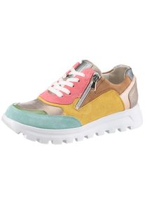 Waldl&auml;ufer Plateausneaker WALDL&Auml;UFER "H-AJALA", Damen, Gr. 6 (39), bunt (multi), Lackleder, Nappaleder, Veloursleder, Schuhe Plateausneaker, Schn&uuml;rer, Halbschuh Komfortschuh in H-Weite (=sehr weit)
