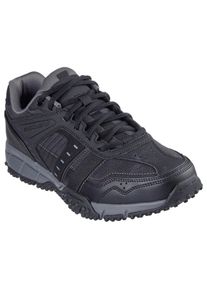 Schn&uuml;rschuh Skechers "URBAN TRAX", Damen, Gr. 44, schwarz (schwarz, grau), Leder, Synthetik, Schuhe Schn&uuml;rschuh, Outdoorschuh, Sneaker mit gepolsterter Innensohle