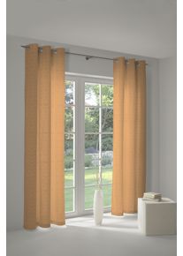 Vorhang Adam "Urban Cactus" Gr. 3, gelb (curry), B:145cm H:225cm, Jacquard, Baumwolle (Bio-Baumwolle), Gardinen, Vorhang, aus 100% Bio-Baumwolle
