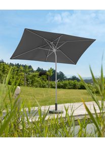 Marktschirm Schneider Schirme "Porto", grau (anthrazit), Obermaterial: 100% Polyester, Standschirme, Marktschirm, Stahl/Polyester