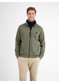 Sweatjacke Lerros, Herren, Gr. XL, gr&uuml;n (nordic olive), Sweatware, Obermaterial: 83% Baumwolle, 16% Polyester, 1% Elasthan, unifarben, normal h&uuml;ftbedeckend, Rundhals, Flachstrickb&uuml;ndchen, Sweatjacken Sweatjacke, mit Stehkragen und Rei&szlig;verschluss