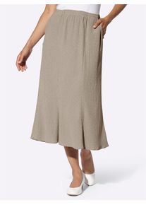 Schlupfrock Classic Basics, Damen, Gr. 52, beige (sesam), 98% Polyester, 2% Elasthan, unifarben, wadenlang, R&ouml;cke Schlupfrock