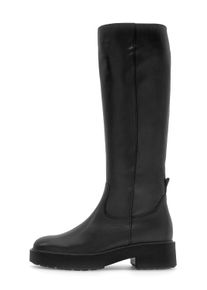 Stiefel Gabor, Damen, Gr. 38, Normalschaft, schwarz, Kalbsleder, unifarben, Schuhe Stiefel, Blockabsatz, Langschaftstiefel, Rei&szlig;verschlussstiefel mit Ziern&auml;hten