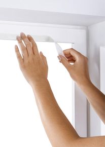 Tenda plissettata semioscurante con velcro adesivo, Beige, Taglia 130x40 cm, bonprix