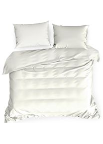 Eurofirany, Bettw&auml;sche, bedding set Satin Nova3 Cream 160x200 NP, 3 pcs. Bedding (Duvetbezug, 160 x 200 cm)