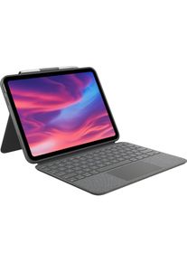 Logitech Combo Touch (Deutschland, Apple iPad 2022 (10. Gen)), Tablet Tastatur, Grau