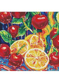 Ideyka Diamond Painting Saftige Freude 40 x 40 mit Rahmen