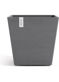 Ecopots, Blumentopf, Rotterdam 25 + Water Reservoir White Grey