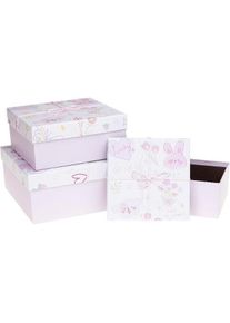 Rozette, Geschenkverpackung, Geschenkbox mit Schleife, 3-tlg. Pastell ROSETT (3x)