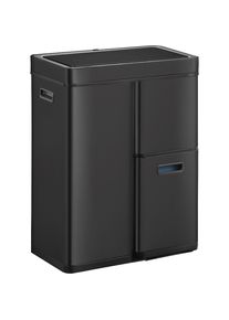 M&uuml;lltrenner mit Sensor, Edelstahl, Volumen 30+15+15 l, schwarz EKO