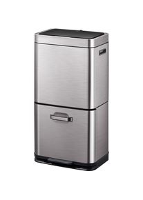 M&uuml;lltrenner mit Sensor, Edelstahl, Volumen 35+25 l, ber&uuml;hrungslos EKO