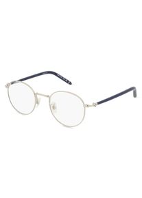 Montblanc MB0273O okulary unisex | Oprawka: Pełnoramkowe, Okrągłe, Srebrny