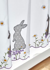 Brise-bise avec broderie - blanc - taille 30x114 cm - bonprix