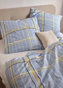 Parure de lit en linon - bleu - taille 135x200 cm - 100% coton - bonprix