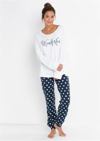 Pantalon de pyjama - bleu - taille 42/44 (M) avec coton - bonprix